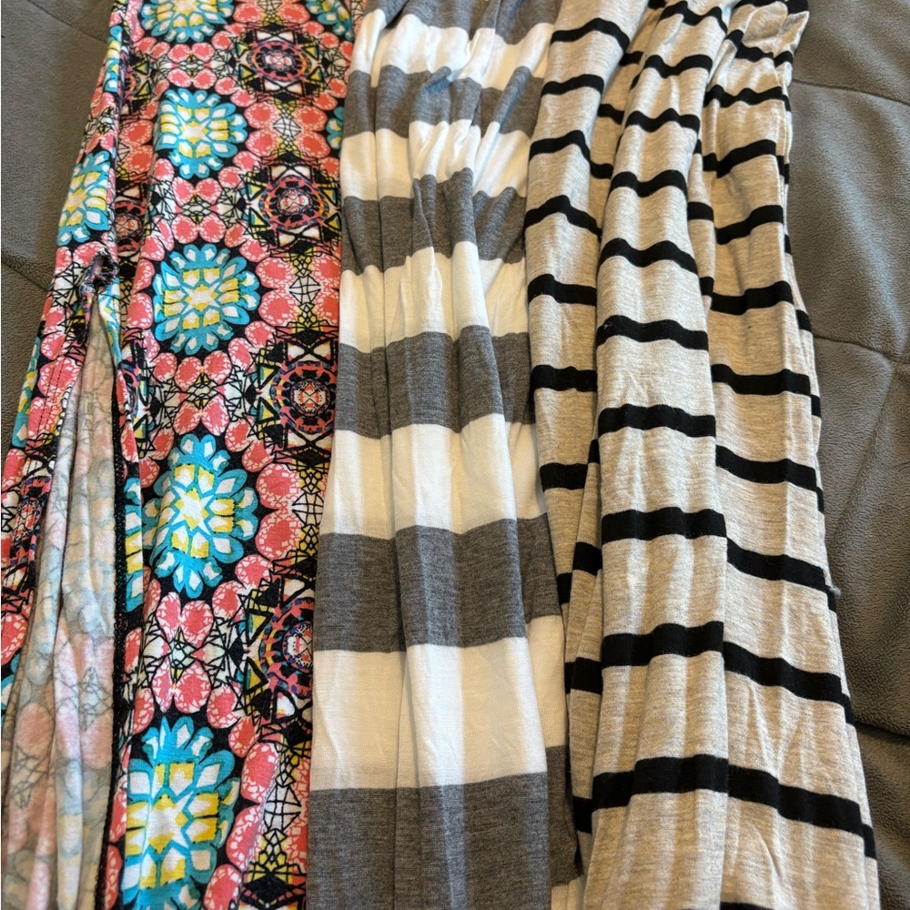 Colorful and Striped Maxi Skirts